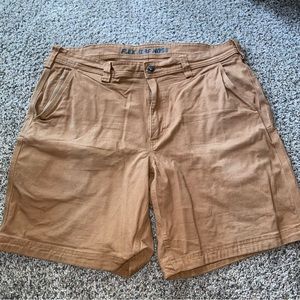 Duluth Trading Flex Fire House Khaki Shorts